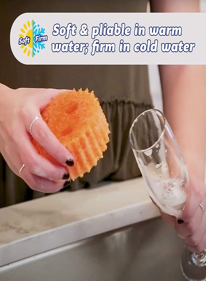 Scrub Daddy Sponge Set - Colors - Scratch-Free Scrubbers for Dishes and Home, Odor Resistant, Soft in Warm Water, Firm in Cold, Deep Cleaning, Dishwasher Safe, Multi-use, Functional (6 Count) - Image 4